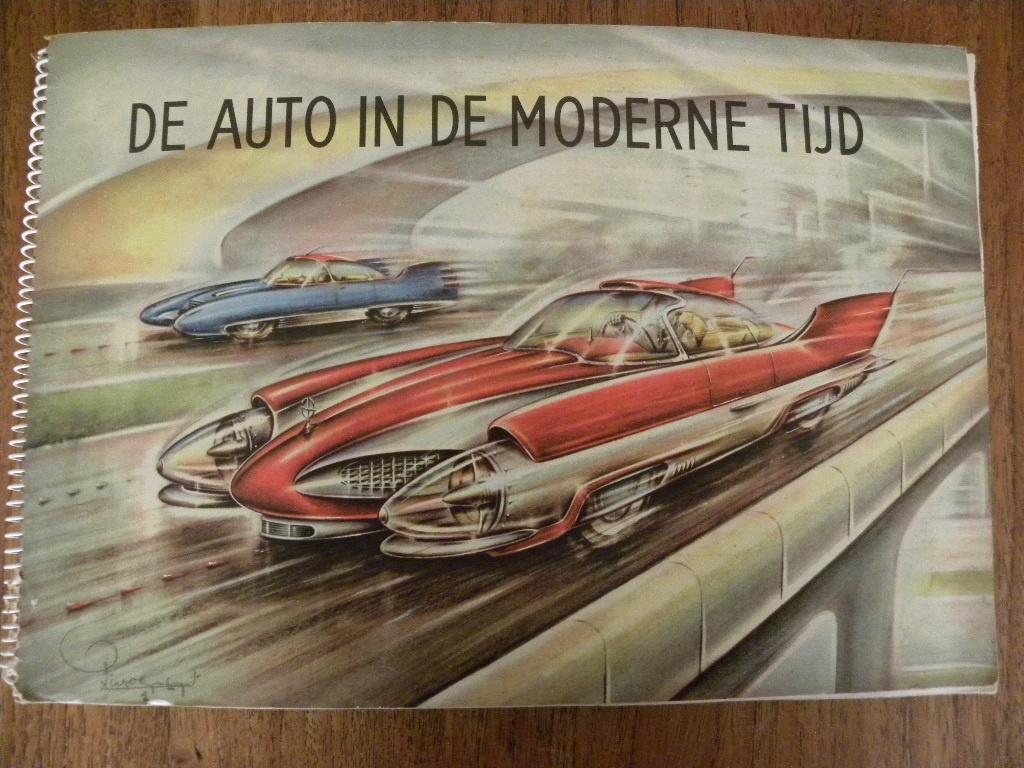 Plaatjes album auto in moderne tijd Piet Olyslager Jr. `50, Boeken, Ophalen of Verzenden, Gelezen, Piet Olyslager, Plaatjesalbum