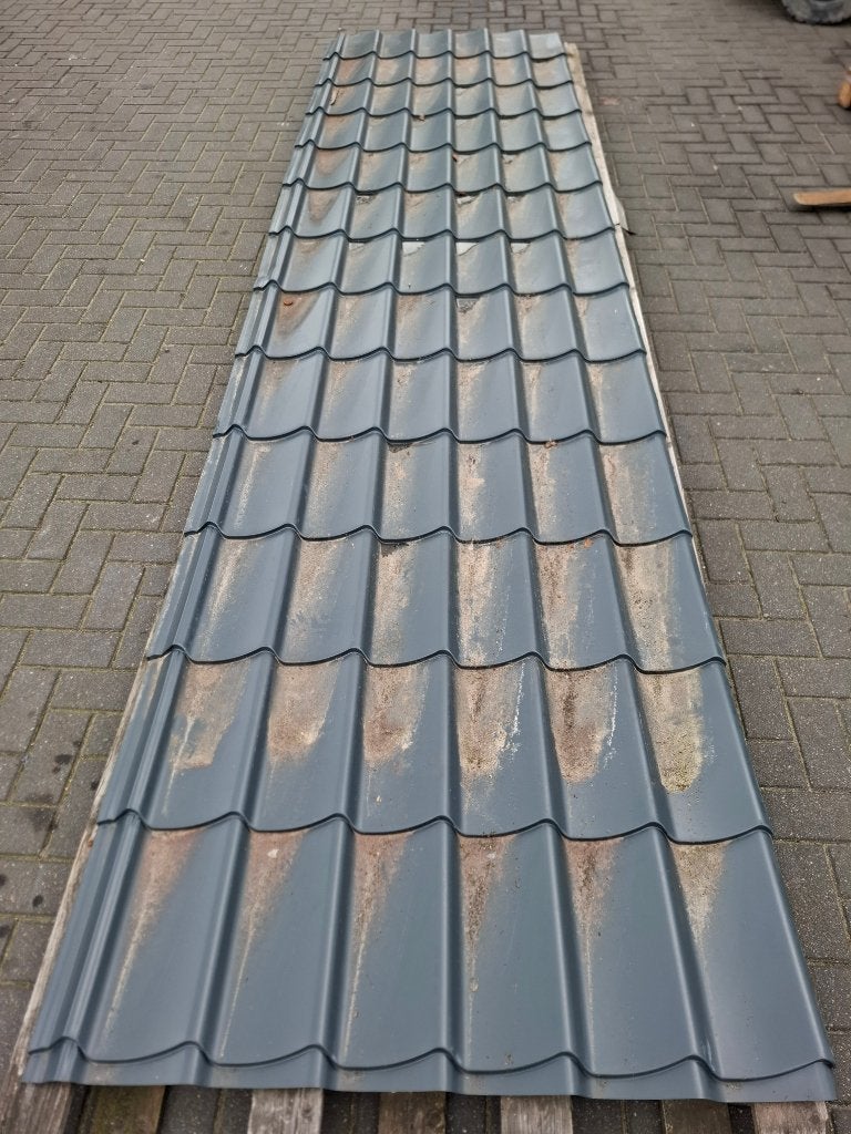 Dakpanplaten antraciet, Doe-het-zelf en Verbouw, Overige kleuren, Zo goed als nieuw, 15 m² of meer, Metaal