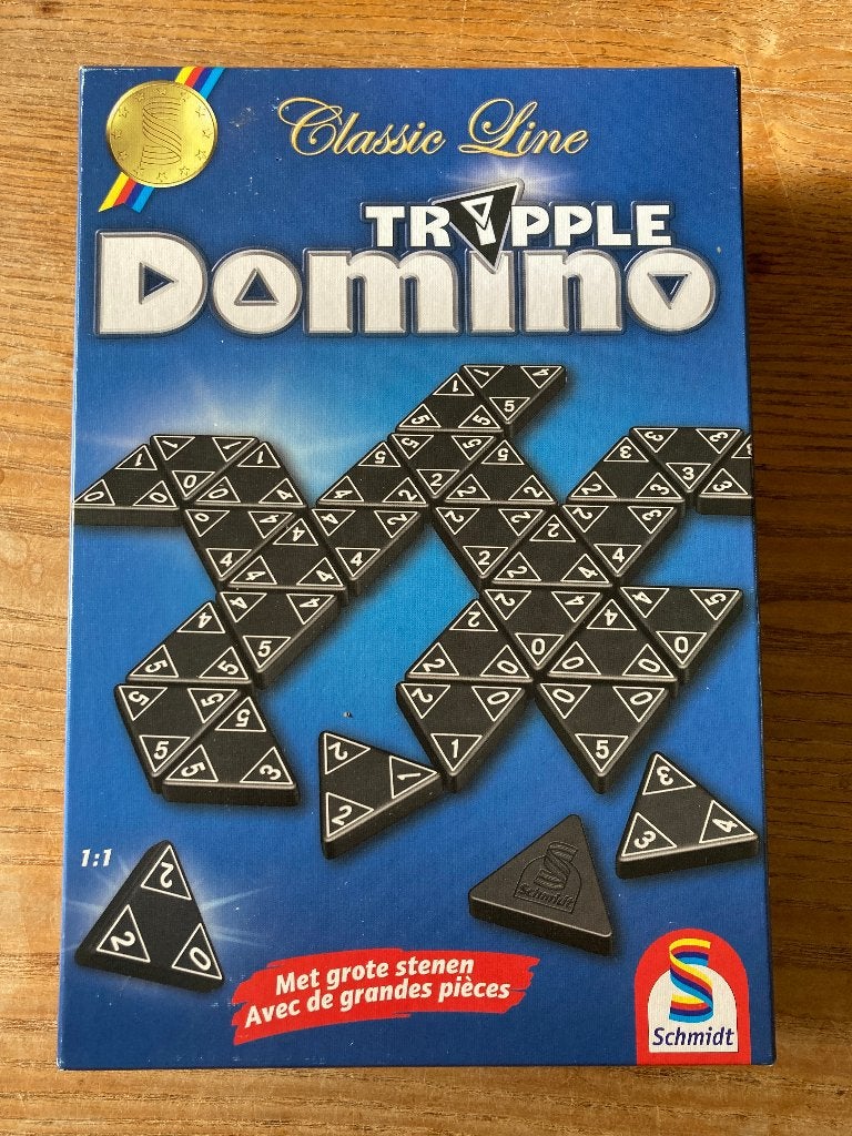 Schmidt - Tripple Domino (voor 1-4 spelers, 6+ jaar) zgan, Een of twee spelers, Ophalen of Verzenden, Zo goed als nieuw, Schmidt