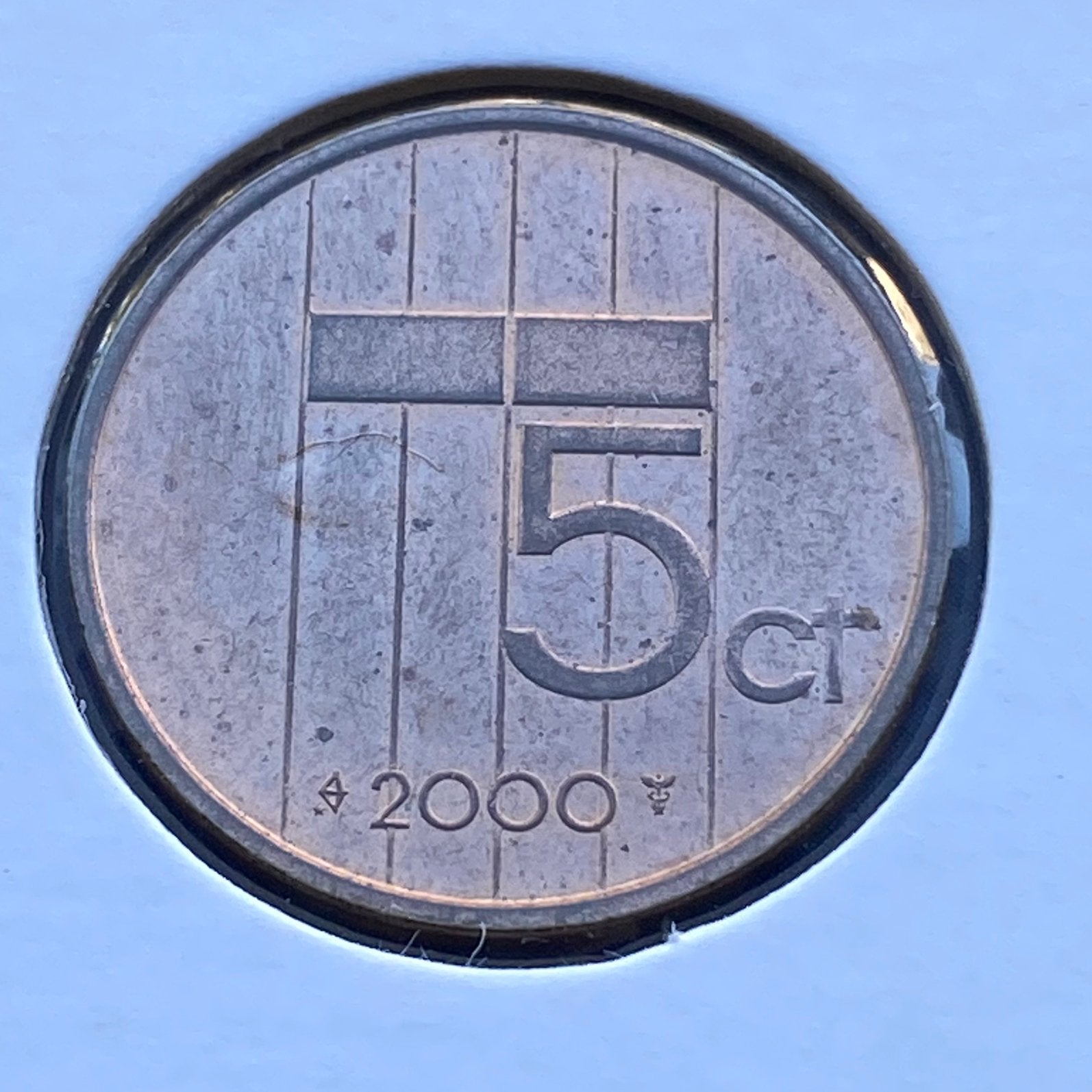 UNC- 5 Cent / Stuiver uit de eeuwwisseling 2000 van Beatrix, Verzenden, Koningin Beatrix, 5 cent, Losse munt