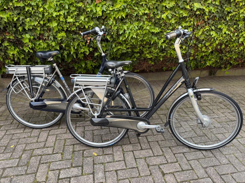 2x Rih Omega Elektrische fietsen D57/D54cm Accu 500Wh ZGAN!, Ophalen, Zo goed als nieuw, 50 km per accu of meer