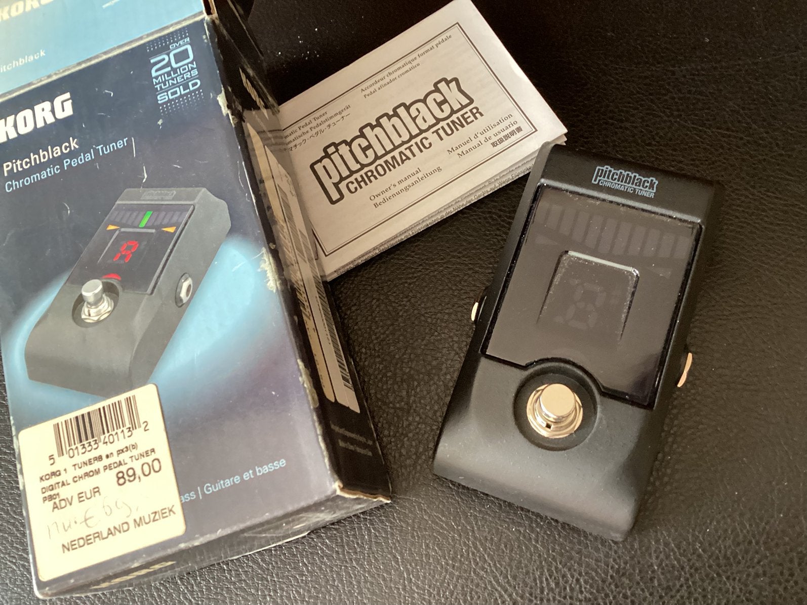 Korg PB01 pitchblack tuner, Ophalen of Verzenden, Zo goed als nieuw, Elektrische gitaar