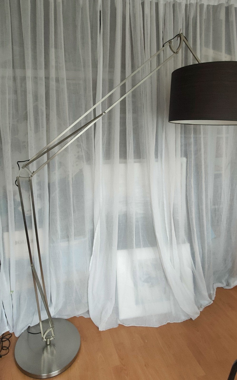 Grote design vloerlamp Nijhof TEAB, Ophalen, 200 cm of meer, Metaal, E27 (groot)