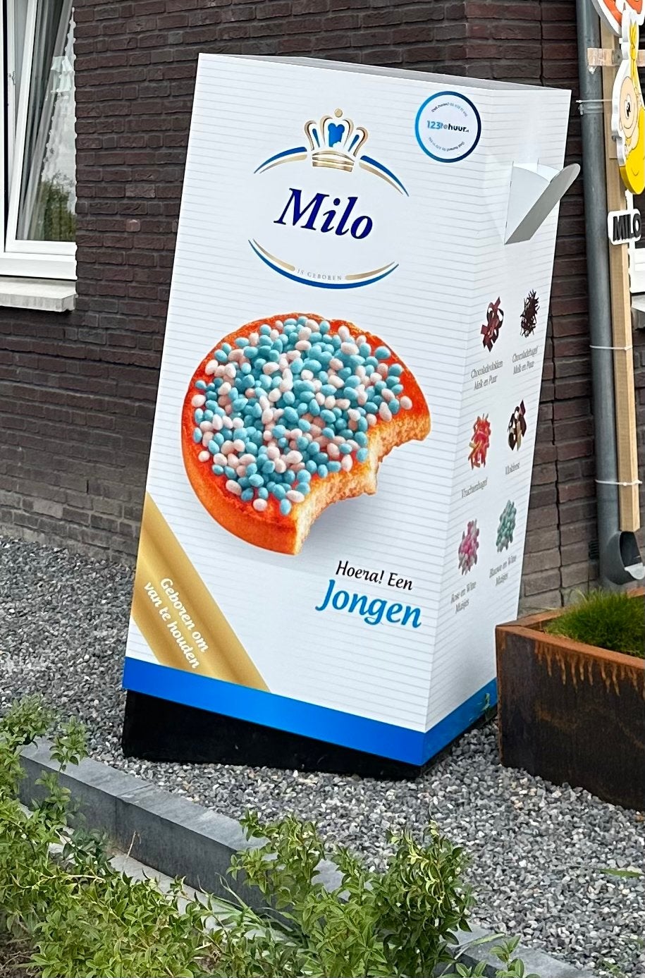 Geboortebord Jongen - Hoera! Een Jongen, Ophalen, Gebruikt, Geboortebord
