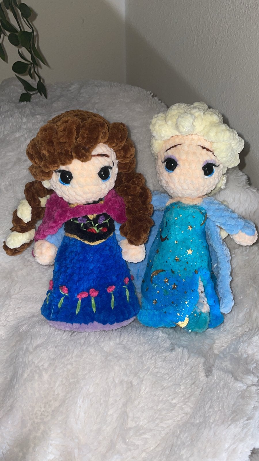 Handgemaakte Disney Amigurumi Poppen - Anna & Elsa, Ophalen of Verzenden, Overige figuren, Nieuw, Overige typen