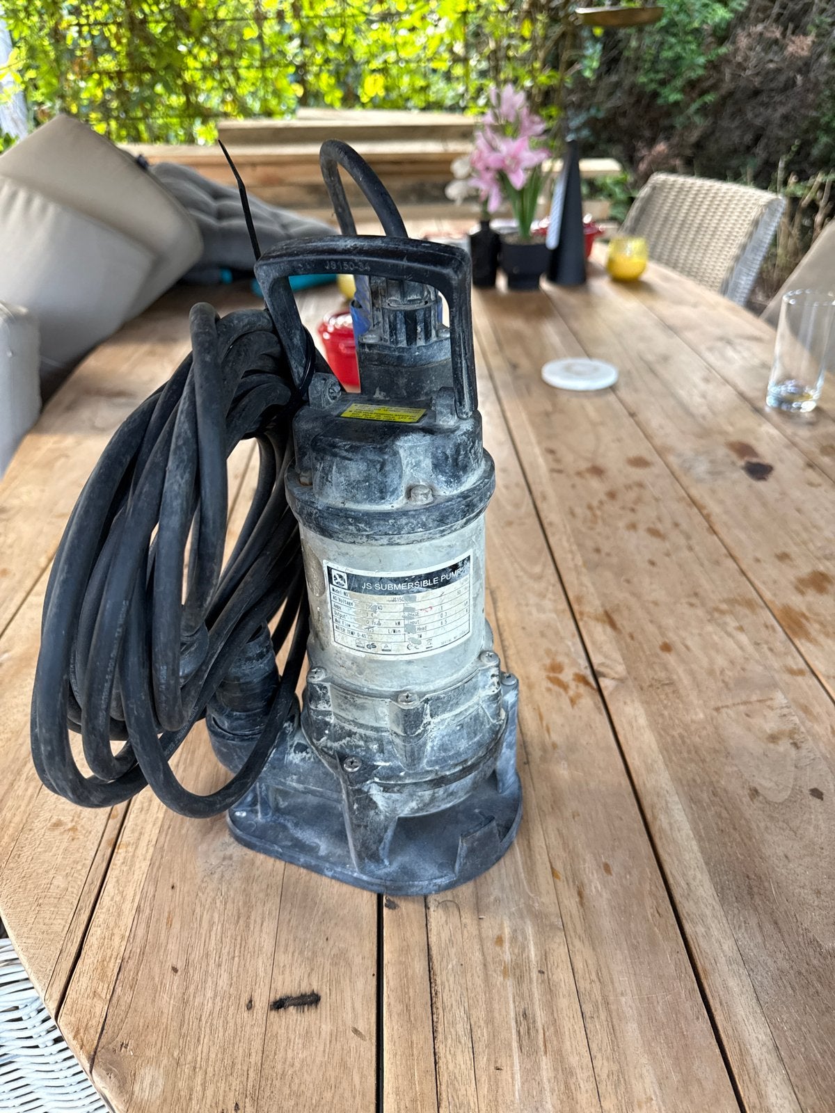 JS Dompelpomp JS150 - Gebruikt maar functioneel, Tuin en Terras, Ophalen of Verzenden, Gebruikt, Elektrisch, Dompelpomp