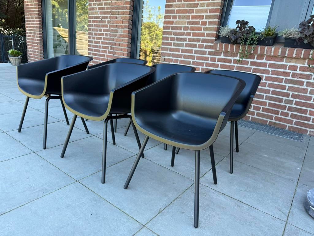 Tuin stoel zwart ‘Schöner Wohnen Texel‘, Ophalen, Zo goed als nieuw, Aluminium, Stoel