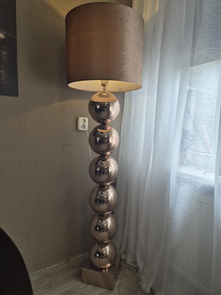 Luxe Vloerlamp Rosé/Goud - Moderne Eyecatcher, Ophalen of Verzenden, Zo goed als nieuw, 150 tot 200 cm