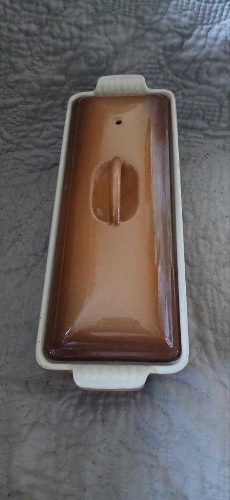 Le Creuset gietijzeren terrine met deksel voor bijv. paté, Ophalen of Verzenden, Zo goed als nieuw, Gietijzer, Overige typen