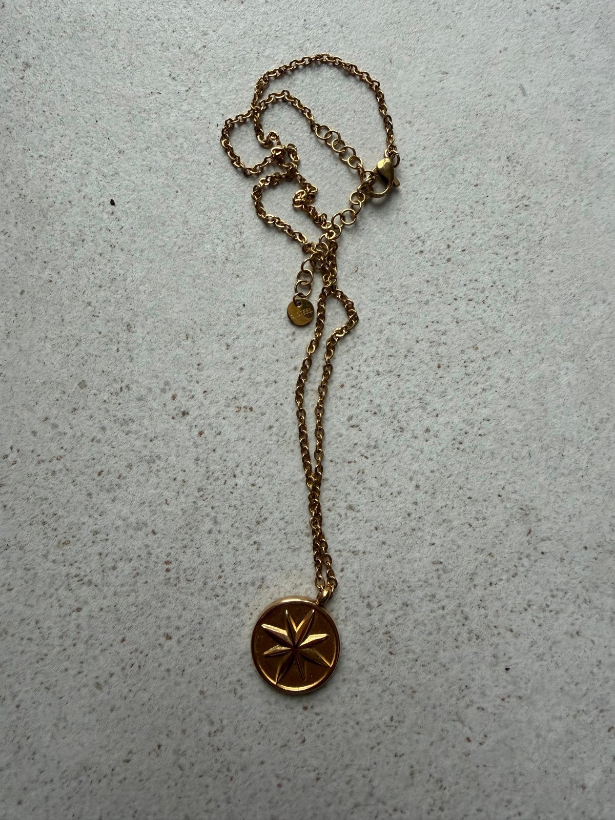 ketting met sterhanger - S.Steel Icrush, Ophalen of Verzenden, Zo goed als nieuw, Goud, Overige materialen