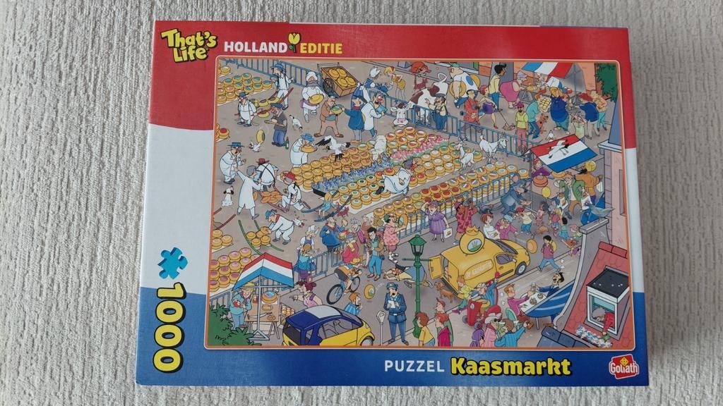 That's Life- Holland Editie - Kaasmarkt  - 1000 stukjes, Ophalen, 500 t/m 1500 stukjes, Zo goed als nieuw, Legpuzzel