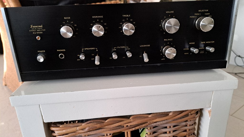 Sansui AU-555A legendarisch Vintage Versterker, Zo goed als nieuw, Ophalen, Overige merken, Minder dan 60 watt