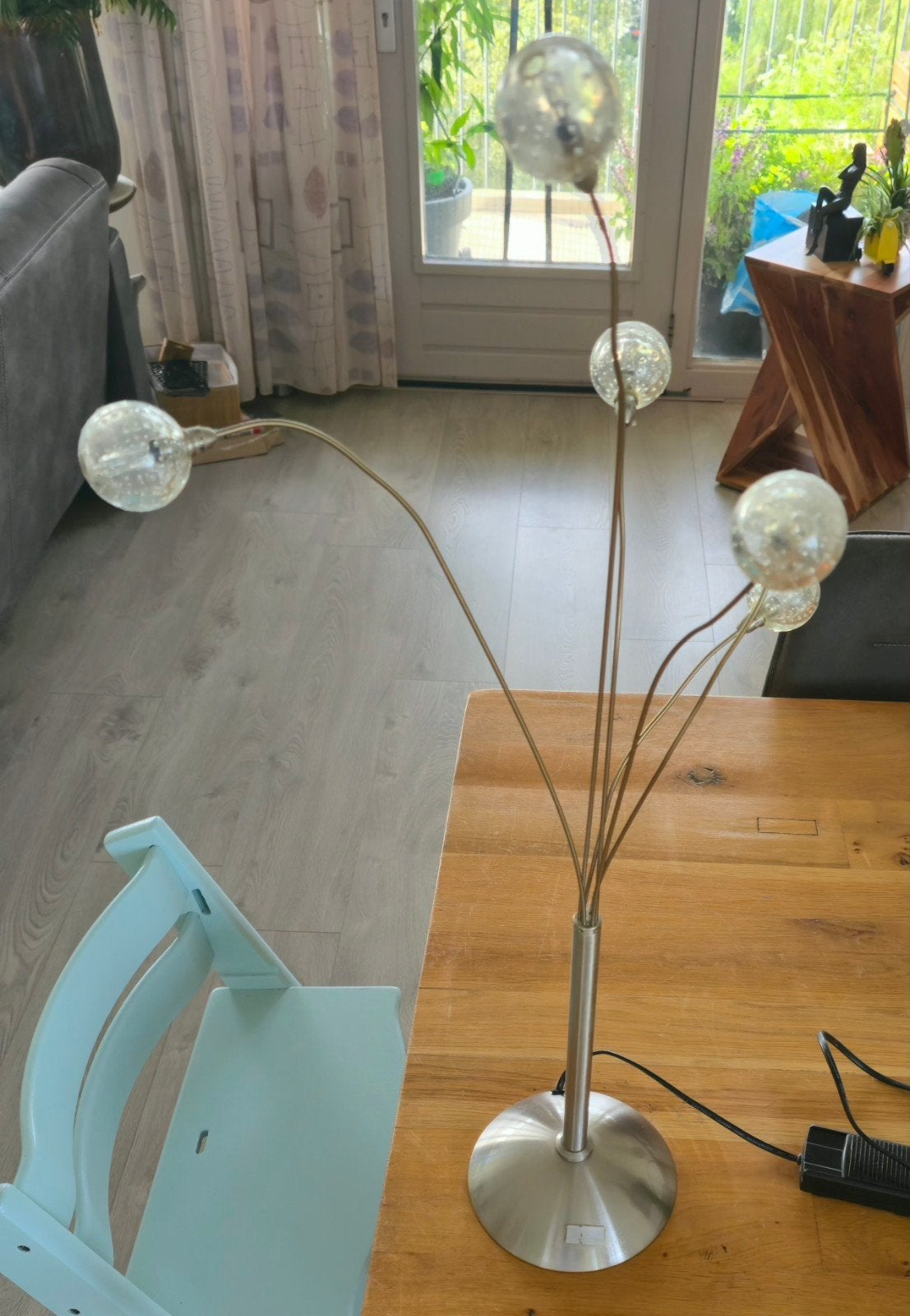 Jan des Bouvrie Tafellamp met 5 bollen, Ophalen, Gebruikt, Overige merken, Met schakelaar