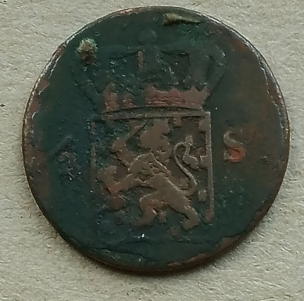 Nederlands Indië, 1/2 stuiver 1825 S, Ophalen of Verzenden, Zuidoost-Azië, Losse munt