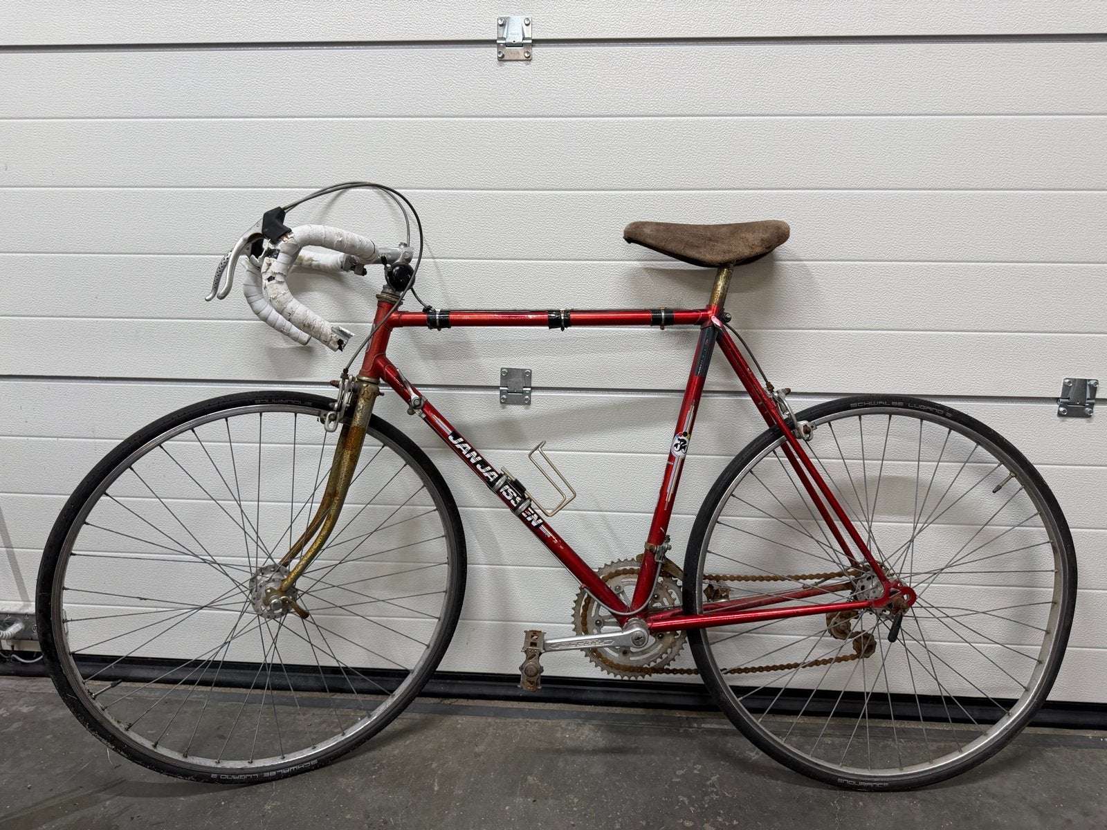 Jan Janssen racefiets - Klassieke racefiets, 28 inch, Gebruikt, 10 tot 15 versnellingen, Velgrem