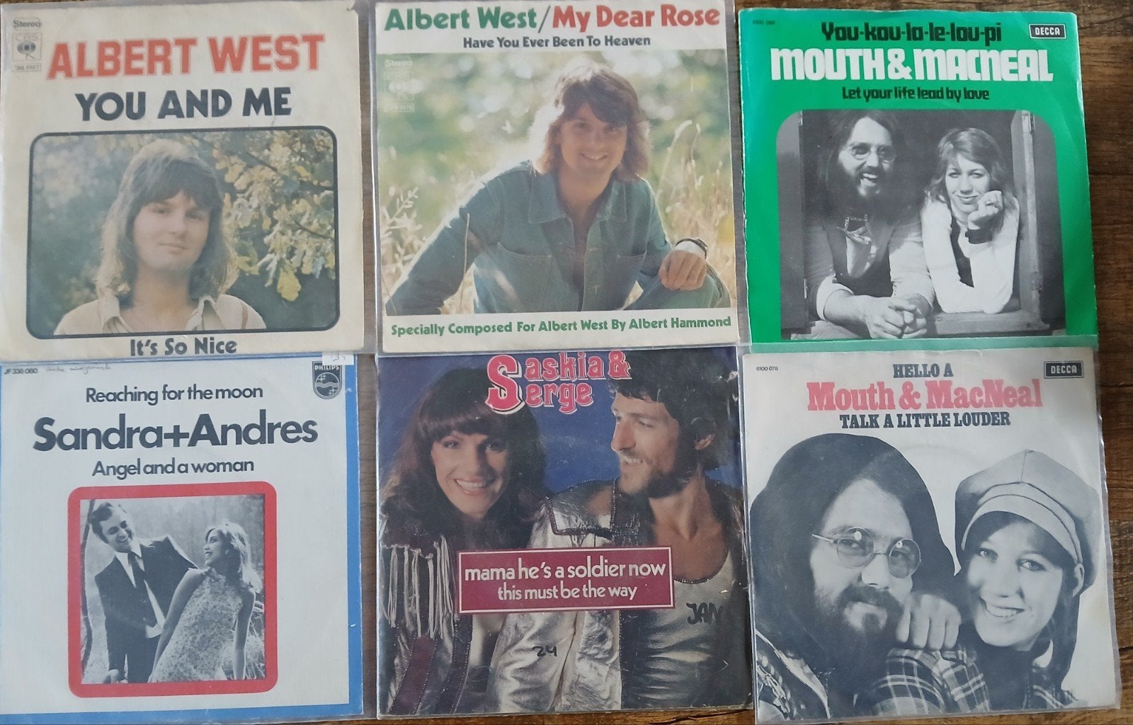 6x single Nederlandse artiesten, Gebruikt, 7 inch, Ophalen of Verzenden, Pop