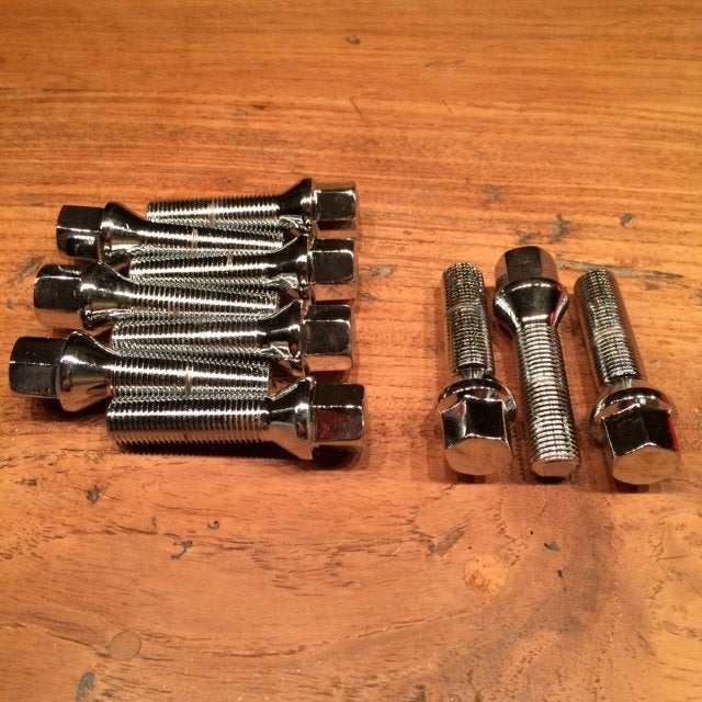 Wielbout M14 x 1,5 x 45 mm conische kop, verchroomd, Ophalen of Verzenden, Nieuw