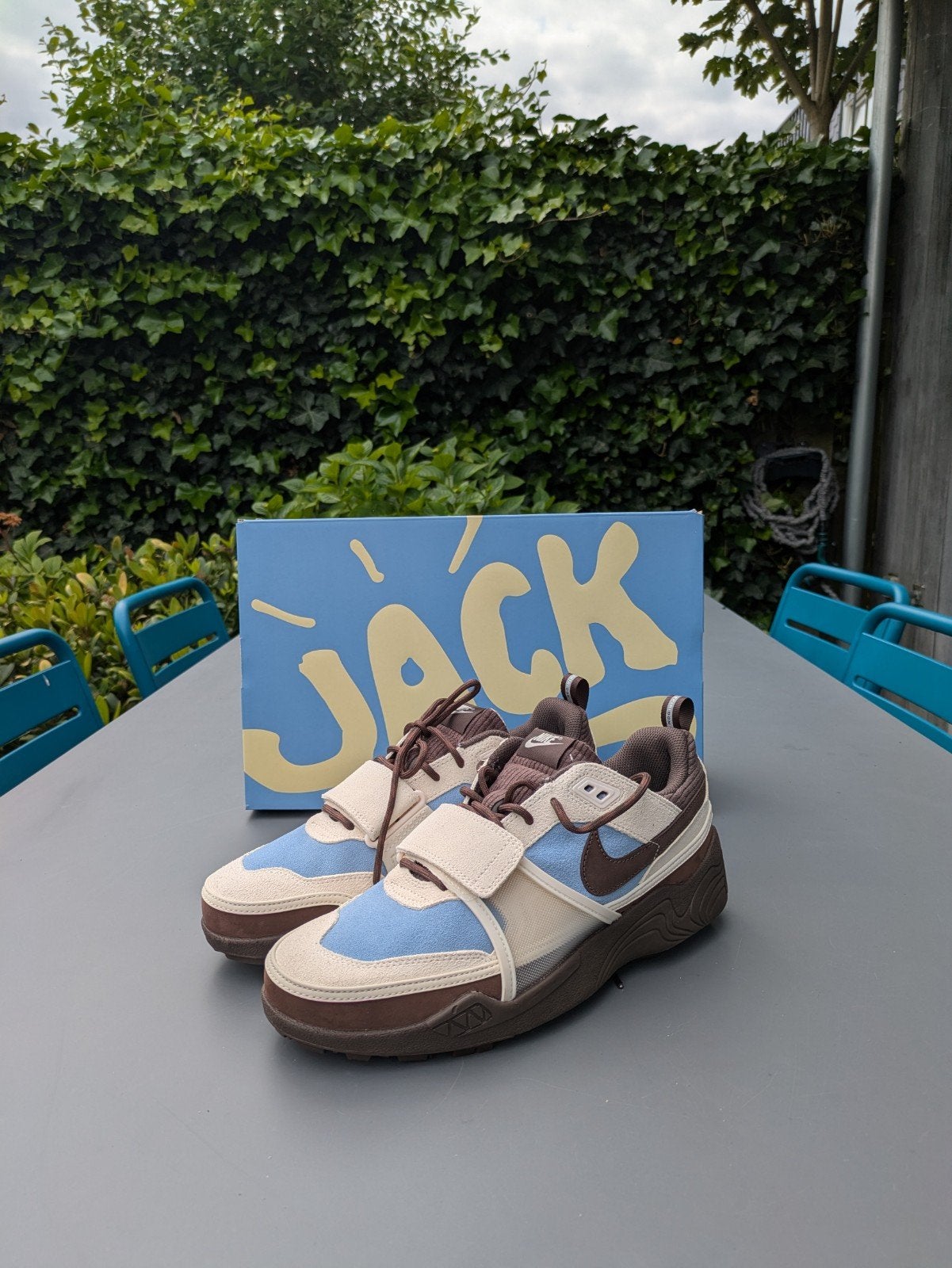 nike x Travis Scott zoom field jack leche blue 44, Blauw, Nike, Nieuw, Ophalen of Verzenden