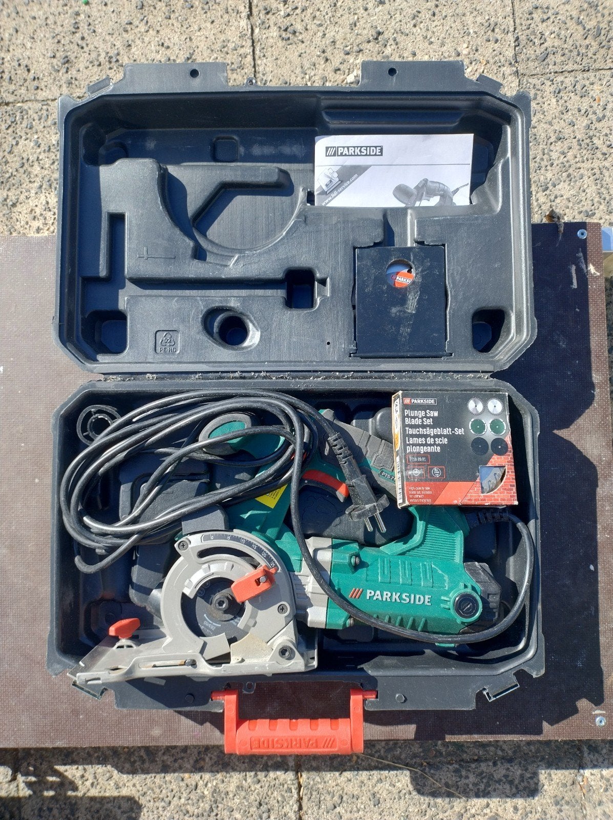 Parkside Invalzaag PTS 710 A1 met extra zaagbladen, Gebruikt, Invalzaag, 600 tot 1200 watt, Ophalen of Verzenden