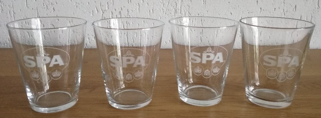 Vintage Spa kristal glazen 4 stuks, per stuk € 4,50, Ophalen of Verzenden, Zo goed als nieuw, Overige typen