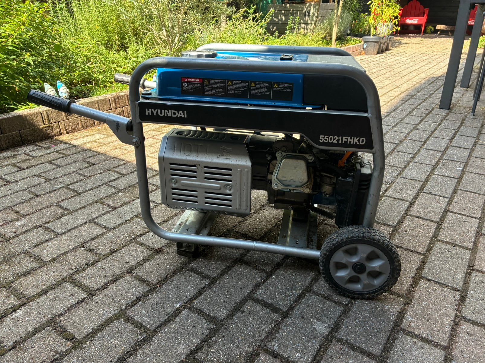 Hyundai 2,5kw aggregaat, Ophalen, Zo goed als nieuw, Minder dan 5 kVA, Benzine