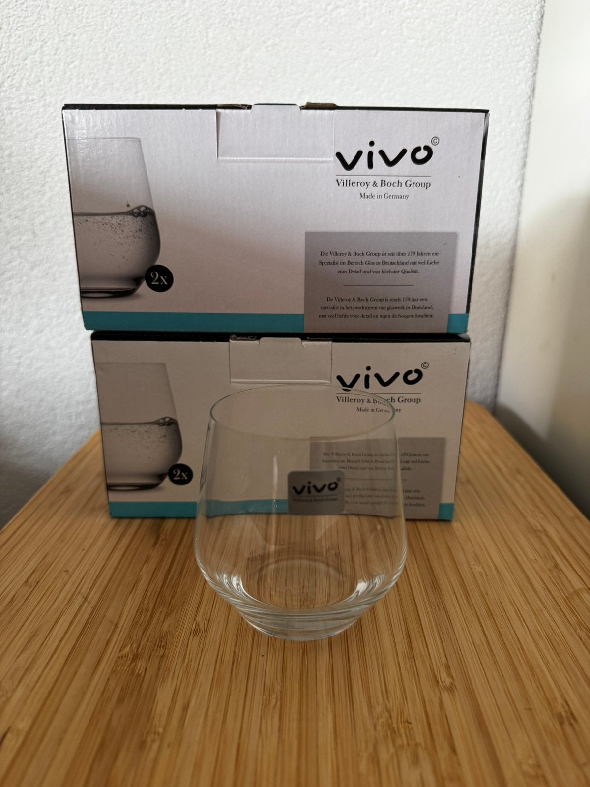 Vivo Villeroy & Boch water- en whiskyglas, Ophalen of Verzenden, Nieuw, Waterglas