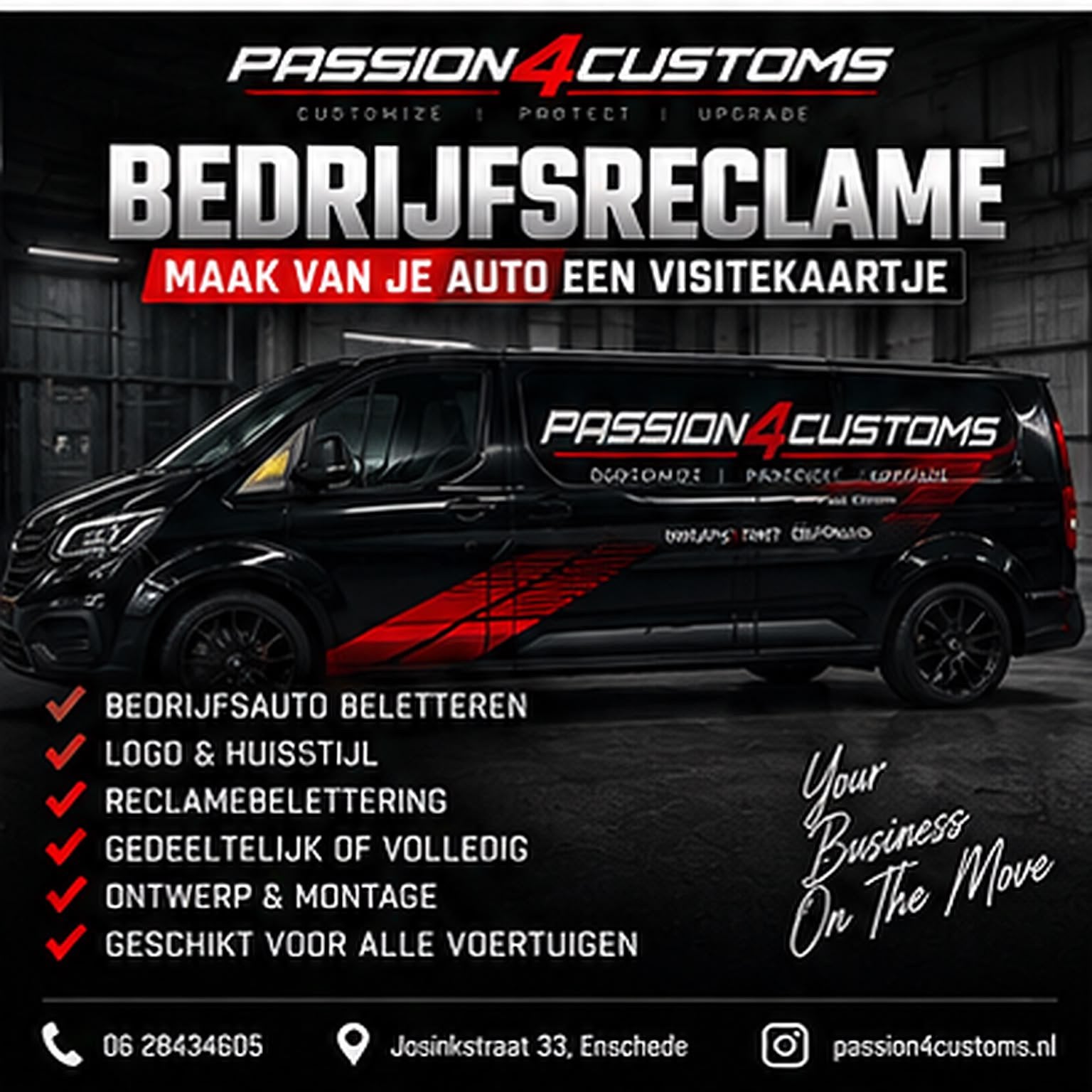 Bedrijfsauto beletteren | Bus reclame & bedrijfsreclame, Ophalen