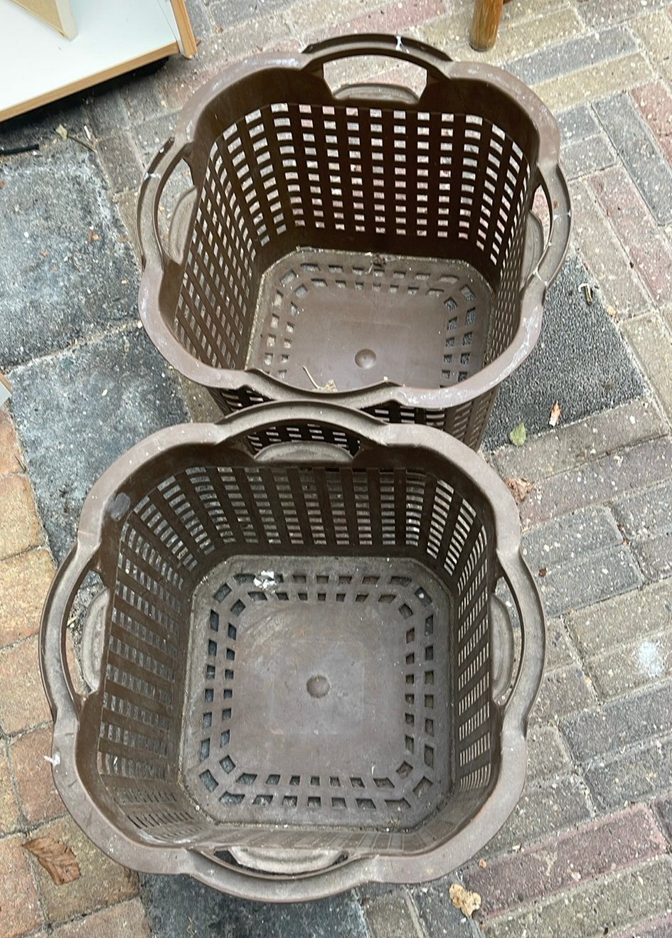 2 plastic manden, Ophalen, Rechthoekig, Kunststof