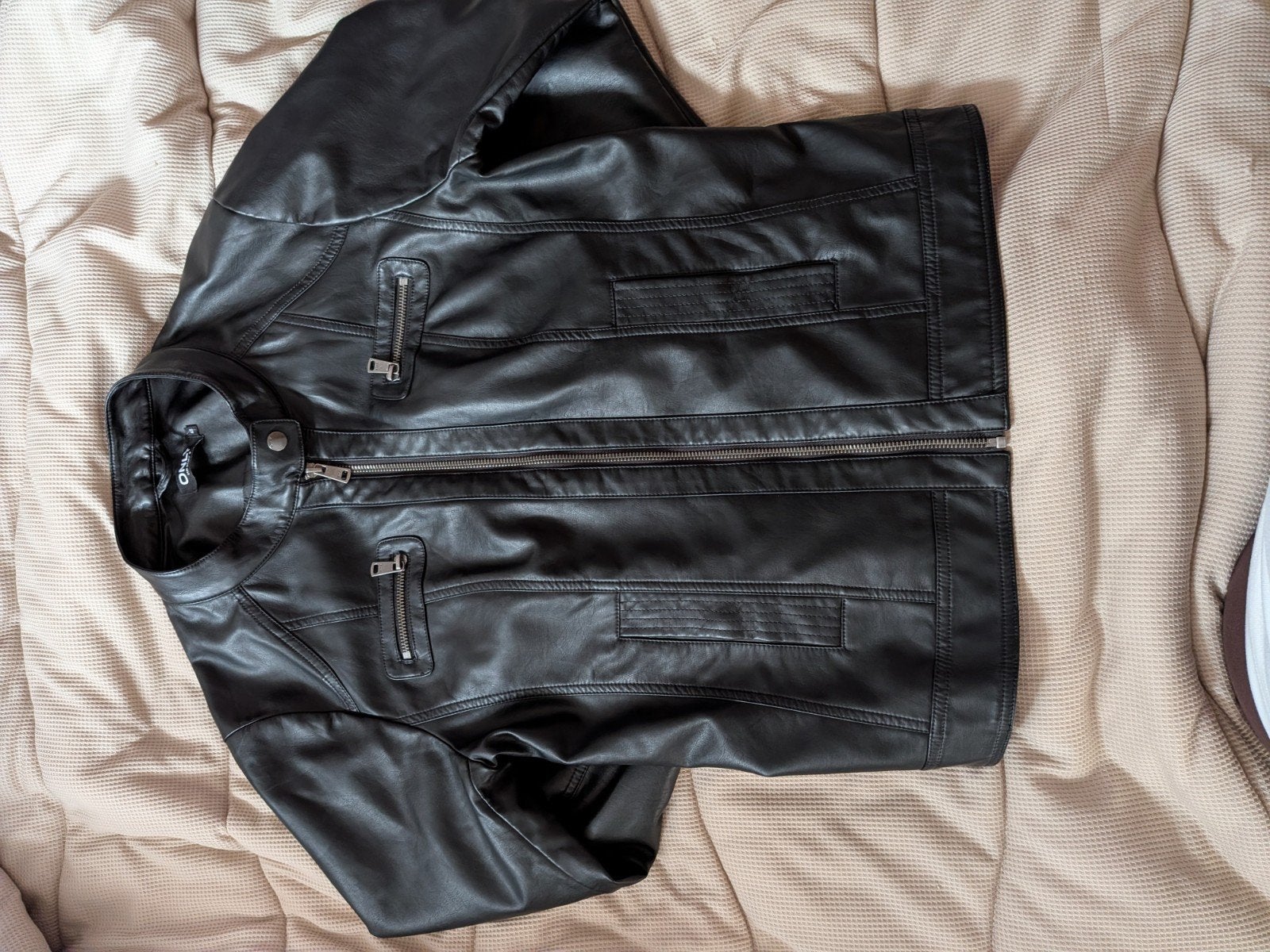 leather jacket, Only, Zwart, Maat 42/44 (L), Ophalen of Verzenden