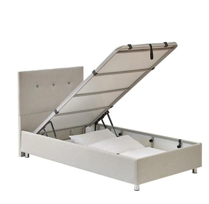 Eenpersoons bed, Huis en Inrichting, Slaapkamer | Bedden, 90 cm, Eenpersoons, Wit, Zo goed als nieuw