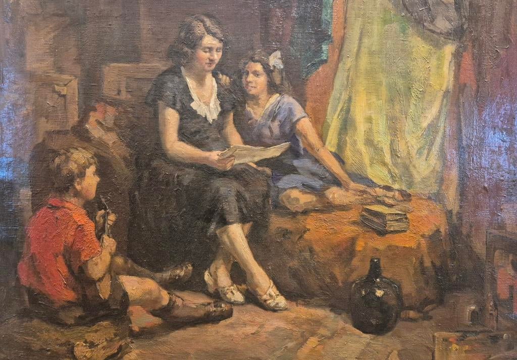 Hendrik van Leeuwen – Voorlezende moeder ('30 interieur), Ophalen