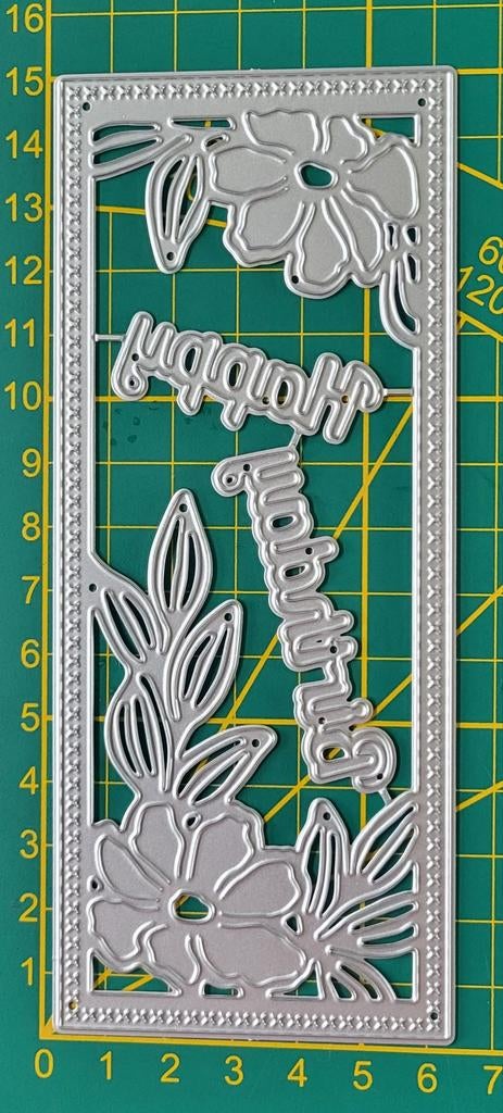 Snijmal  frame  bloem/ Happy Birtday, Ophalen of Verzenden, Nieuw, Overige thema's, Pons of Mal