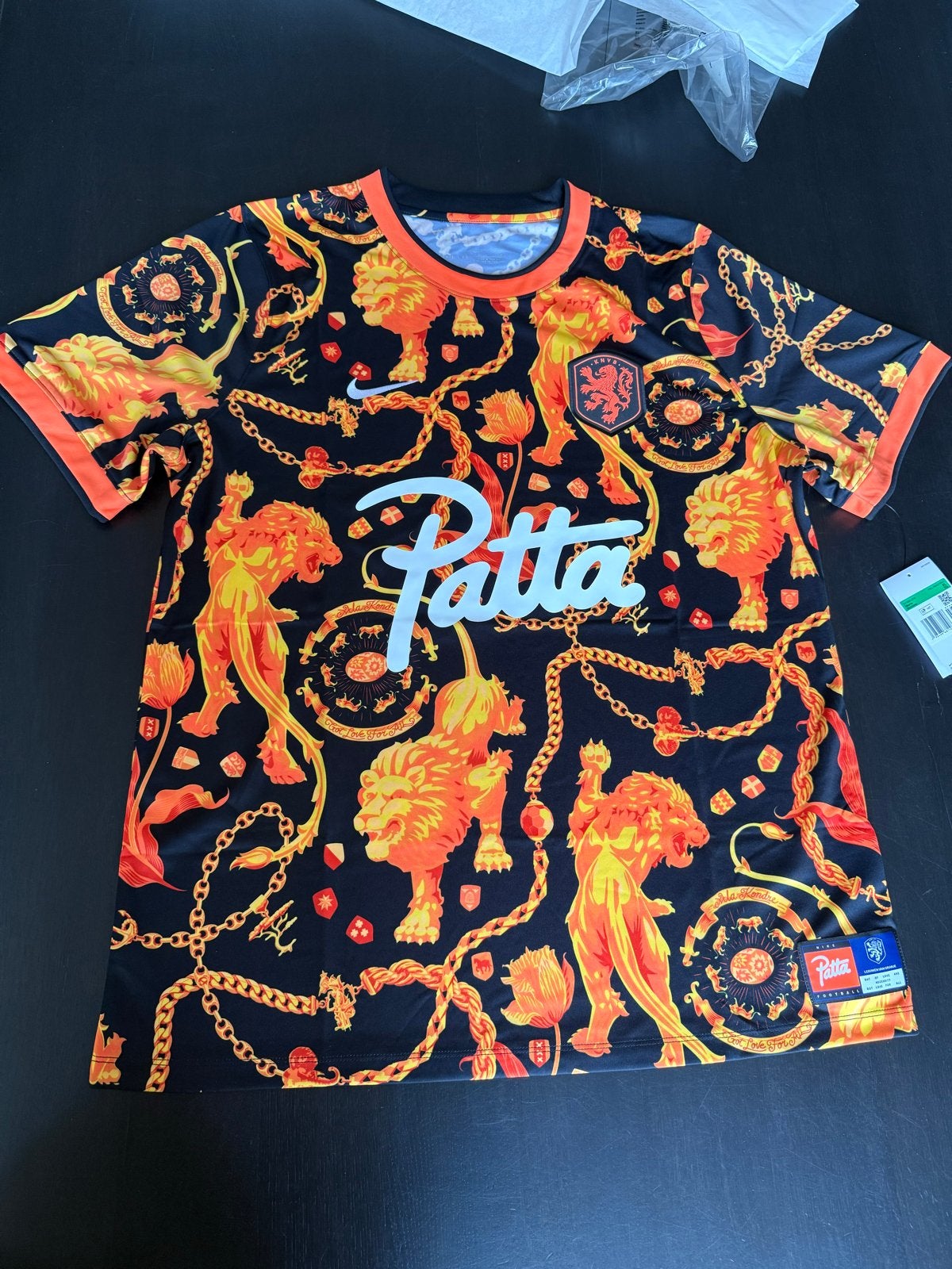 Nike x Patta Leeuwen van Oranje Voetbalshirt XL, Ophalen of Verzenden, Nieuw, Maat 56/58 (XL), Zwart