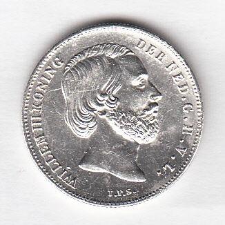 Willem III - 50 cent, 1/2 gulden 1858 nagenoeg FDC -Sch.626, Verzenden, Koning Willem III, ½ gulden, Zilver