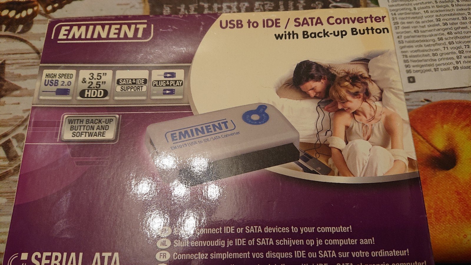 usb naar ide of sata adapter, Eminent, Ophalen of Verzenden, Zo goed als nieuw, Desktop