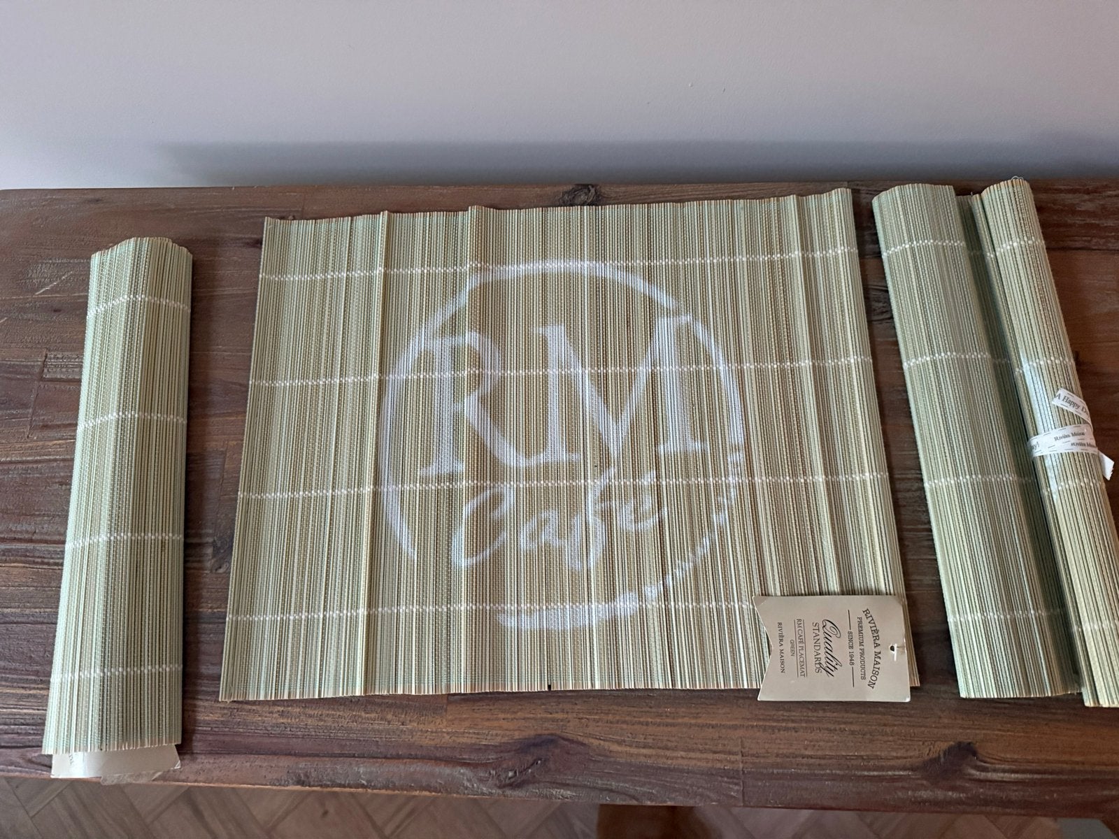 * NIEUW RIVIERA MAISON RM CAFE PLACEMATS 4x*, Nieuw, Ophalen of Verzenden, Natuurlijk materiaal, Riviera Maison