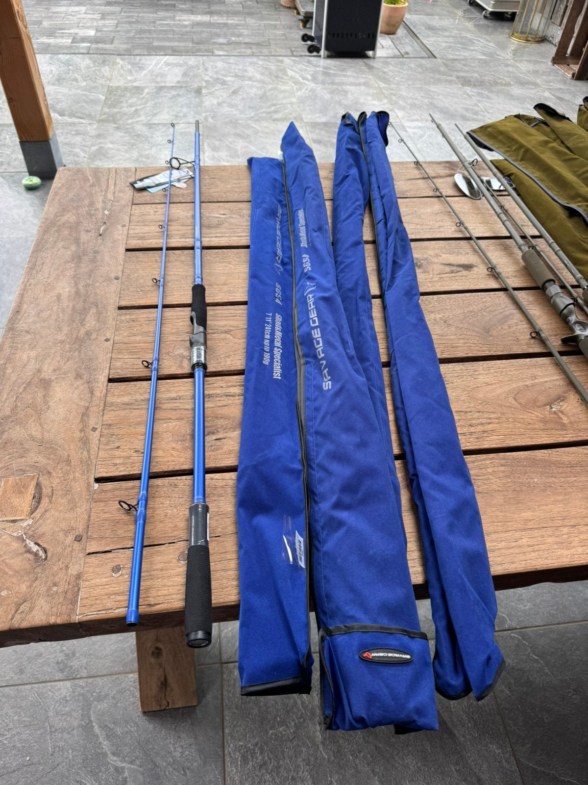 savage gear sgs4 shad en metal specialist 2,41m en -190 gr, Watersport en Boten, Ophalen of Verzenden, Nieuw, Werphengel
