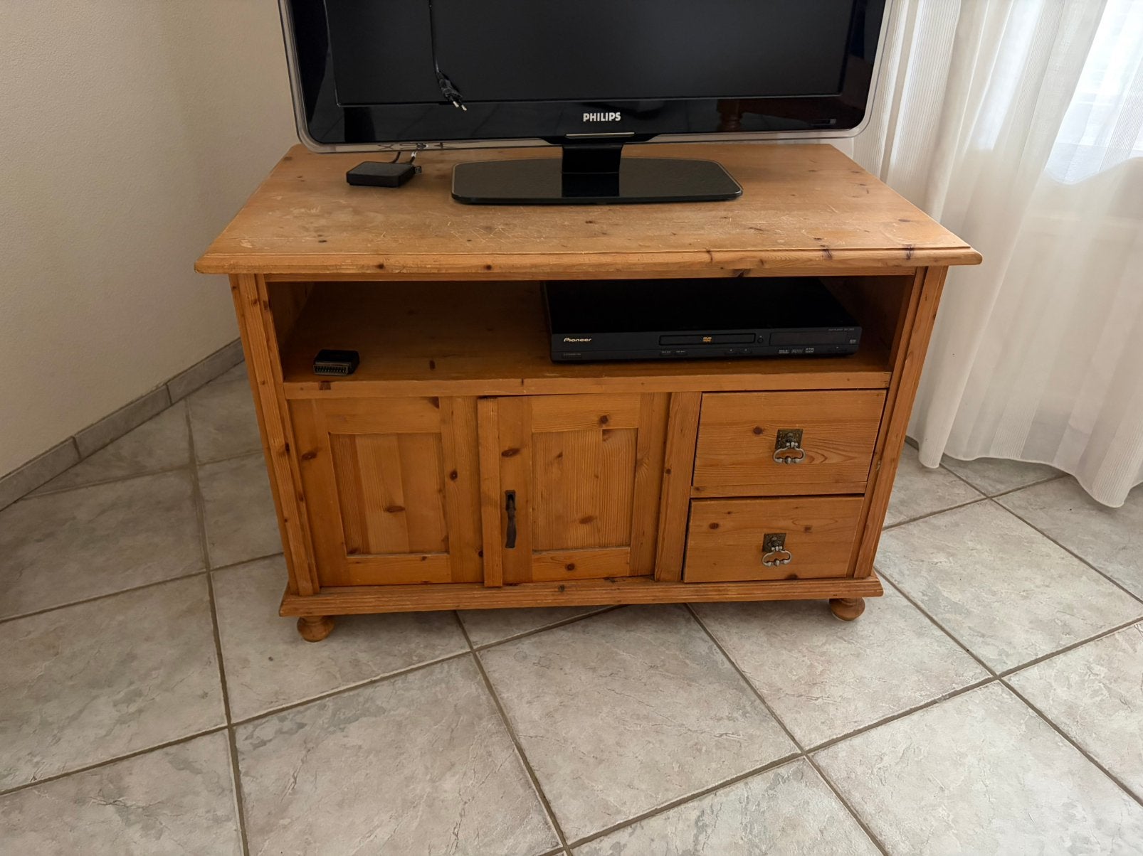 Tv meubel hout, Ophalen, Zo goed als nieuw, Minder dan 100 cm, 25 tot 50 cm