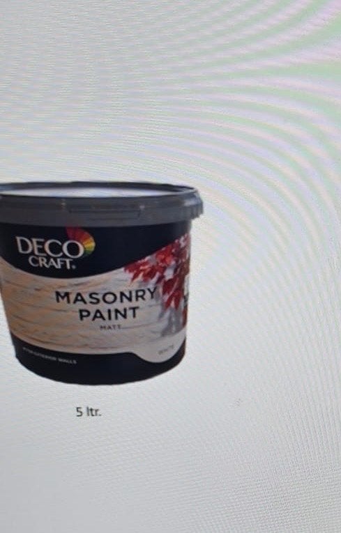Deco Craft Masonry Paint Mat Wit 5 Liter, Ophalen of Verzenden, Nieuw, Overige typen
