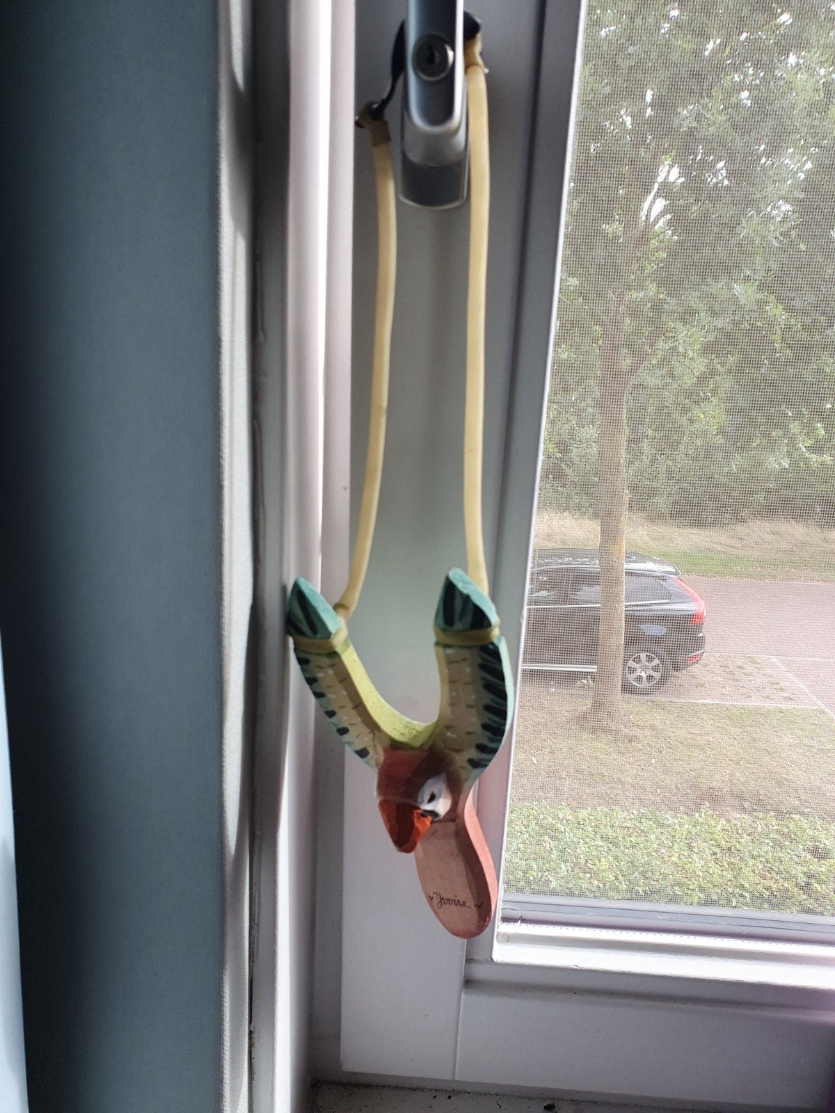 Houten Katapult in Papegaai Vorm - Handgemaakt, Ophalen of Verzenden