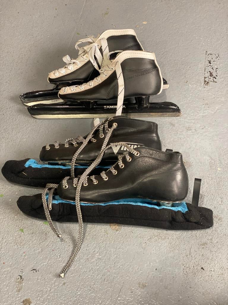 Noren schaatsen: Zandstra (maat 34) en Viking (maat 36), Ophalen of Verzenden, Gebruikt, Noren, Zandstra