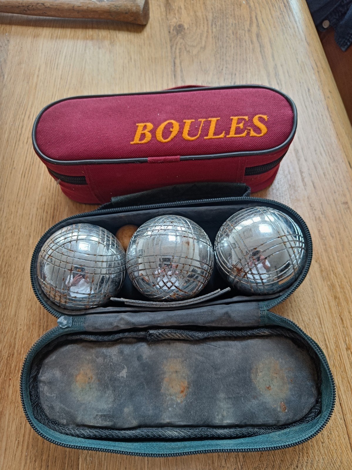 Jeu de boules in handig tasje 2 x, Ophalen, Bal