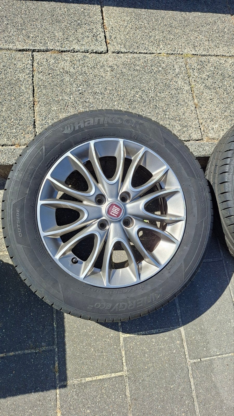 Gave lichtmetalen velgen Fiat Punto 2010, Ophalen, Gebruikt, 15 inch, Banden en Velgen