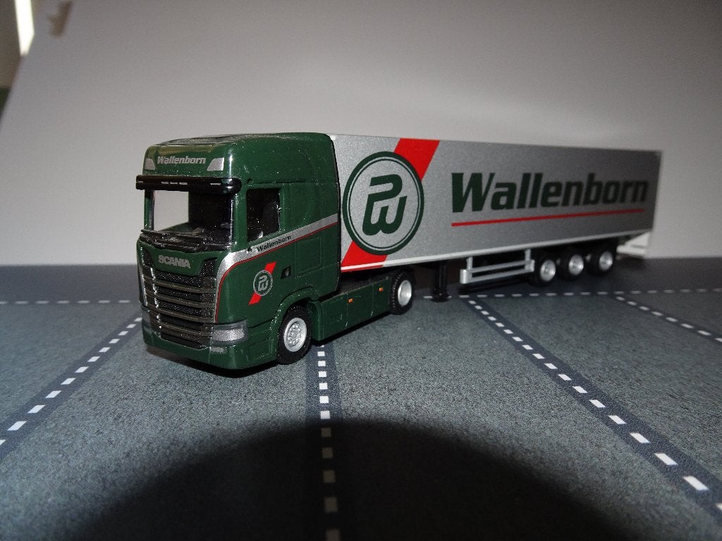 202 wsi scania r wallenborn luchtvracht 1:87 truck trein, Hobby en Vrije tijd, Ophalen of Verzenden, Zo goed als nieuw, Bus of Vrachtwagen