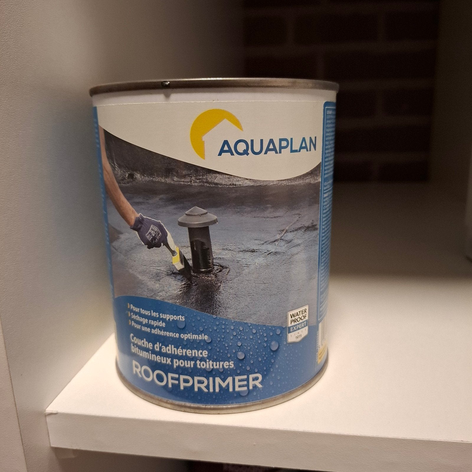 Aquaplan Roofprimer + rol zelflevende dakrol 5 meter, Ophalen, Overige materialen, Zwart, Nieuw