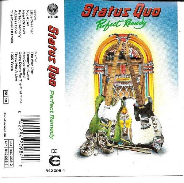 Status Quo - Perfect Remedy (Cassette)  Nieuw, Cd's en Dvd's, Gebruikt, 1 bandje, Ophalen of Verzenden, Origineel