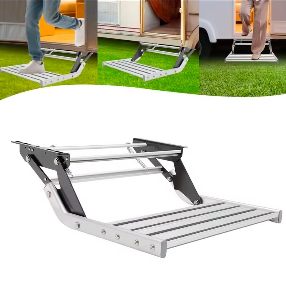 Opvouwbare Single Step opstap - Aluminium Antislip, Caravans en Kamperen, Caravan accessoires, Ophalen of Verzenden, Nieuw