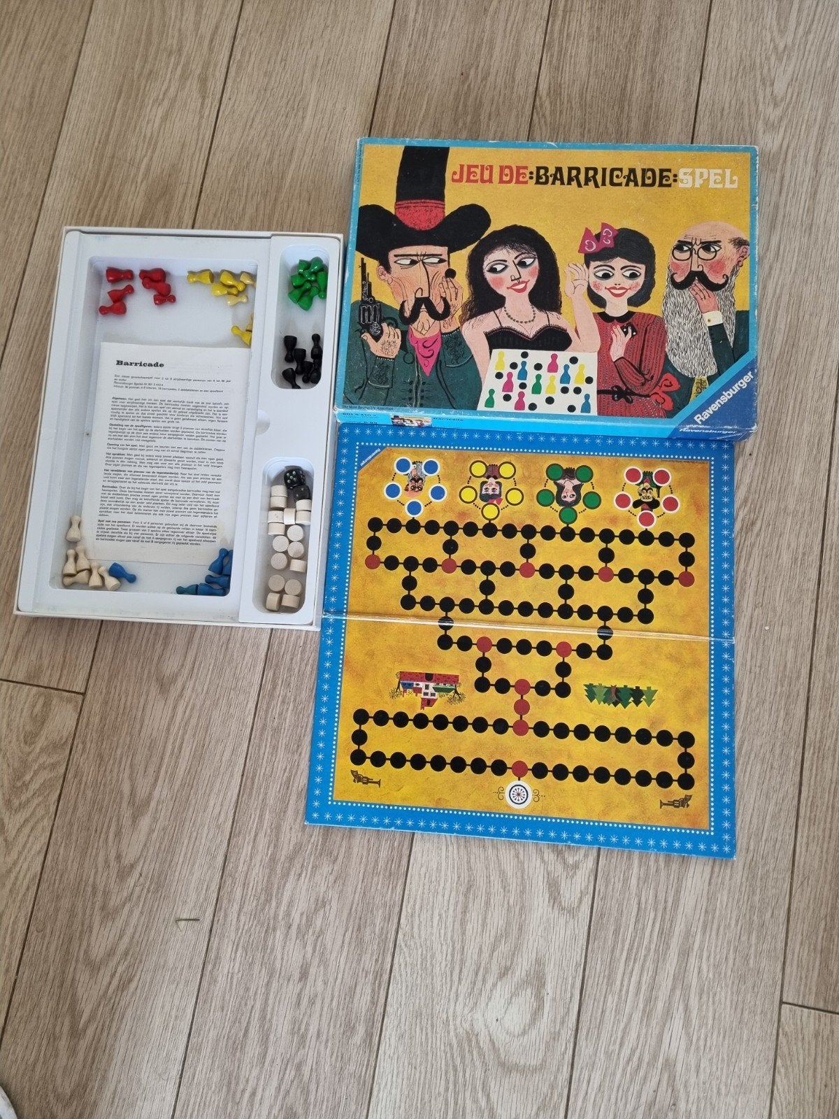 Jeu de Barricade bordspel jaren 70 spel 6 personen, Ophalen of Verzenden