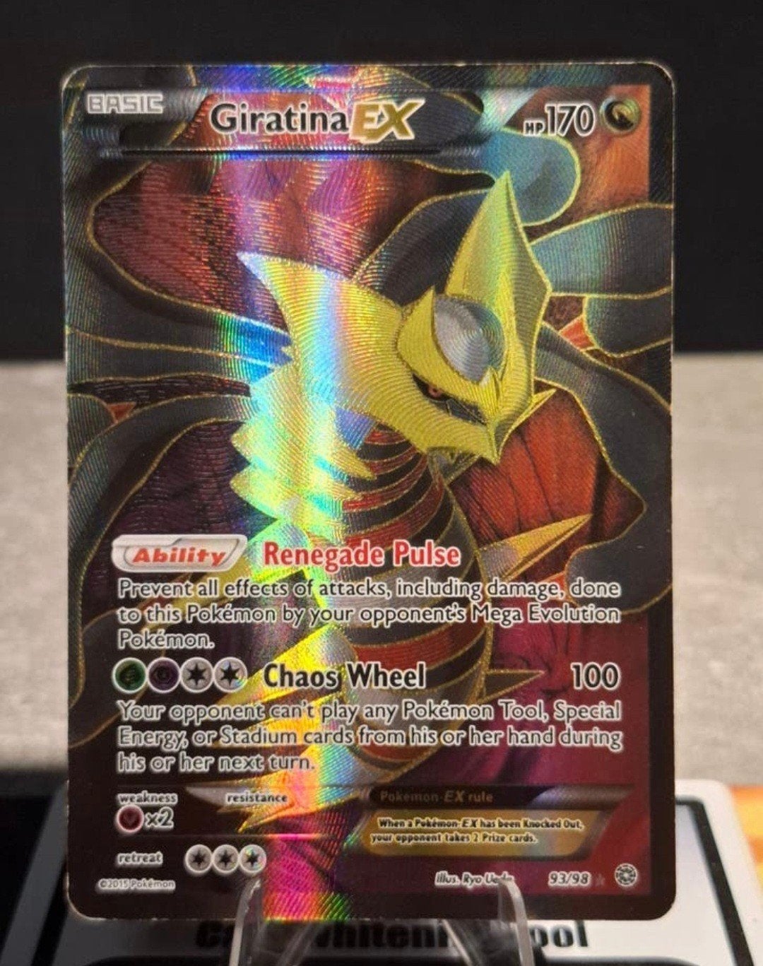 – Giratina Ex – 93/98 – Played –, Ophalen of Verzenden, Gebruikt, Losse kaart, Foil
