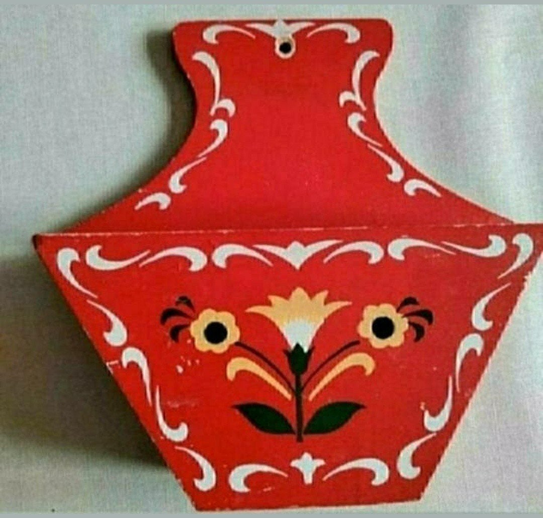 Koffiefilterhouder,Retro,Hout,1960,Rood,koffie,Vintage,oma, Overige typen, Hout, Ophalen of Verzenden, Zo goed als nieuw